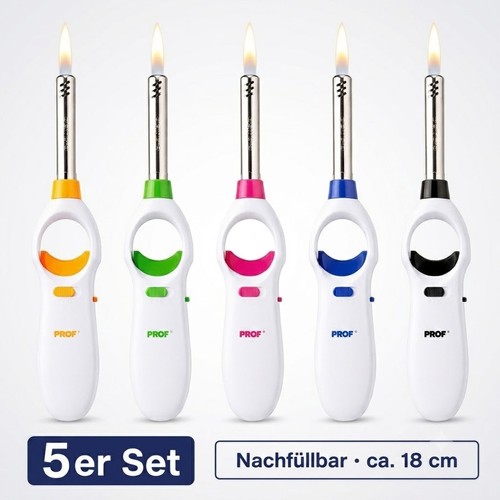 5er set stabfeuerzeug lang - stabfeuerzeug,